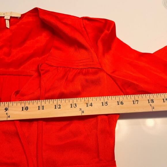 Maje Red Rahon Satin Mini Dress Size Small - Picture 11 of 12